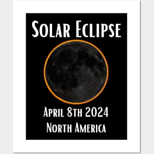 Solar Eclipse North America Total Eclipse Gift For American April 8th 2024 Astronomy Sun Moon Space Enthusiast Posters and Art